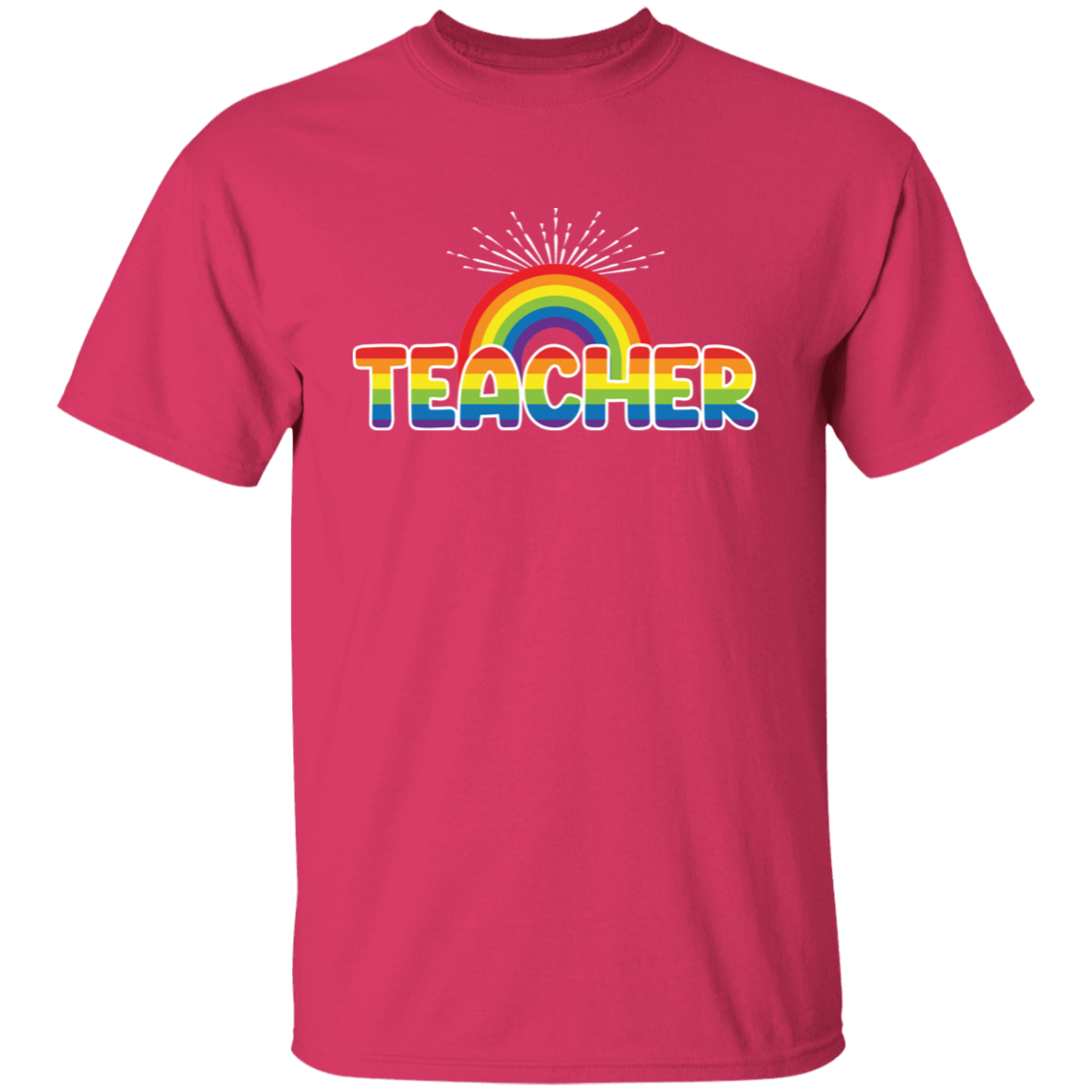 Teacher Rainbow Premium Tee